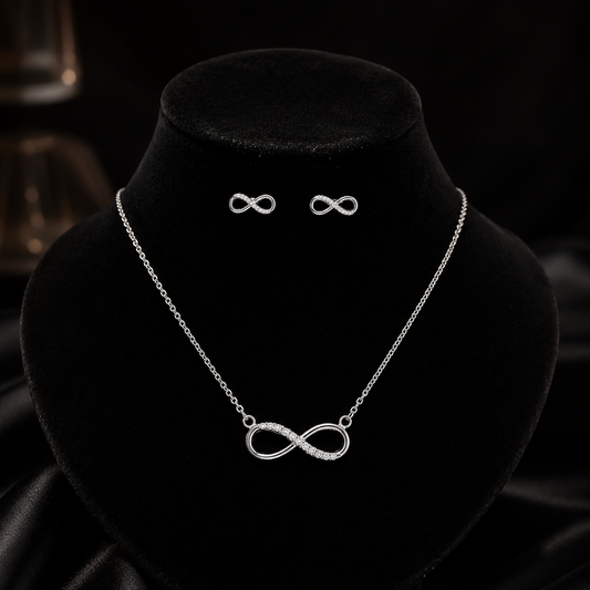 ✨ Ensemble Infini Argent Blanc