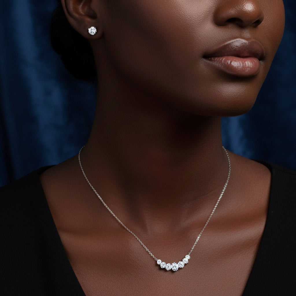 Collier Éclat Scintillant – Argent Blanc