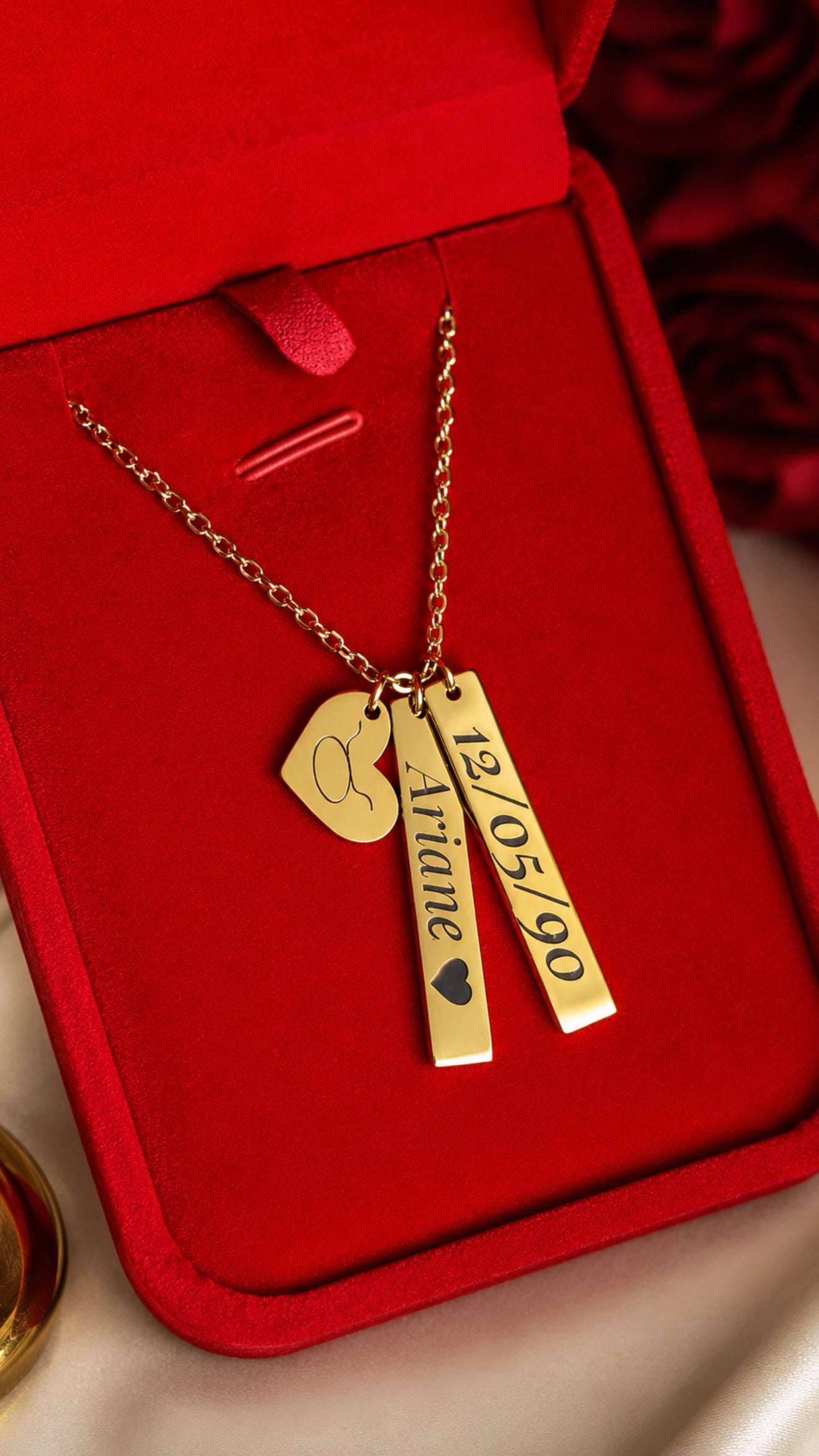 Collier Personnalisé 3 Pendentifs