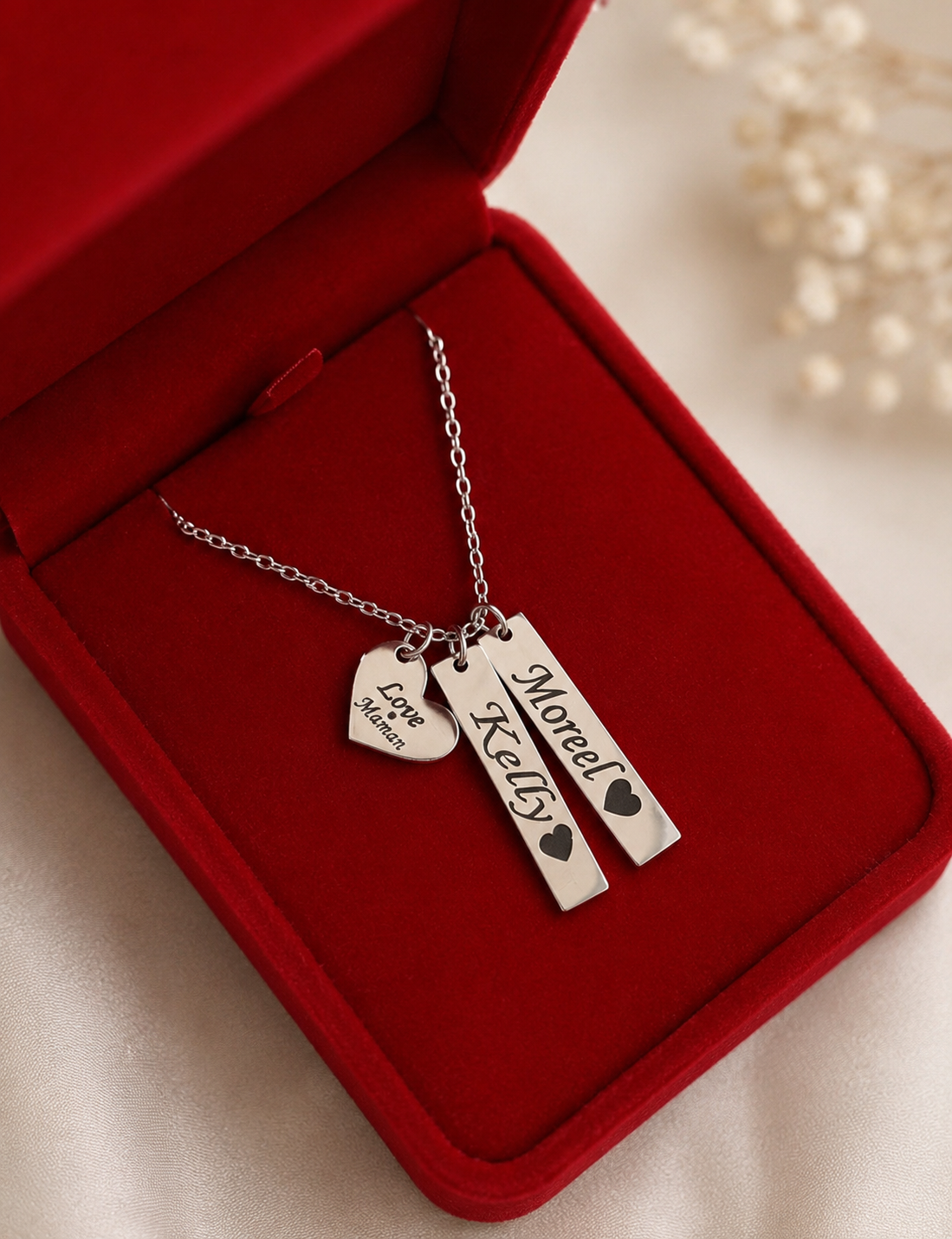 Collier Personnalisé 3 Pendentifs