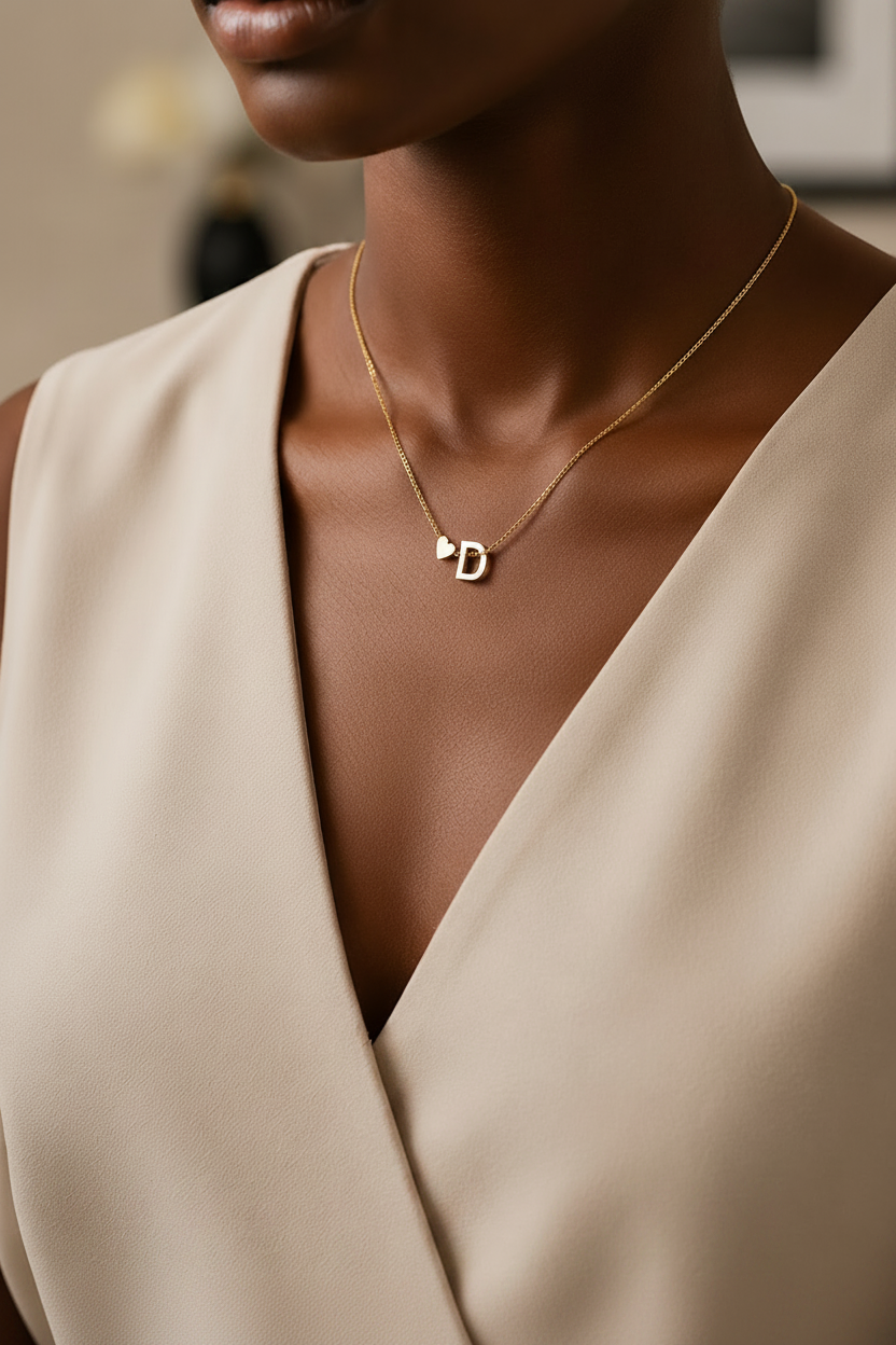 Bijoux avec initiale + coffret offert