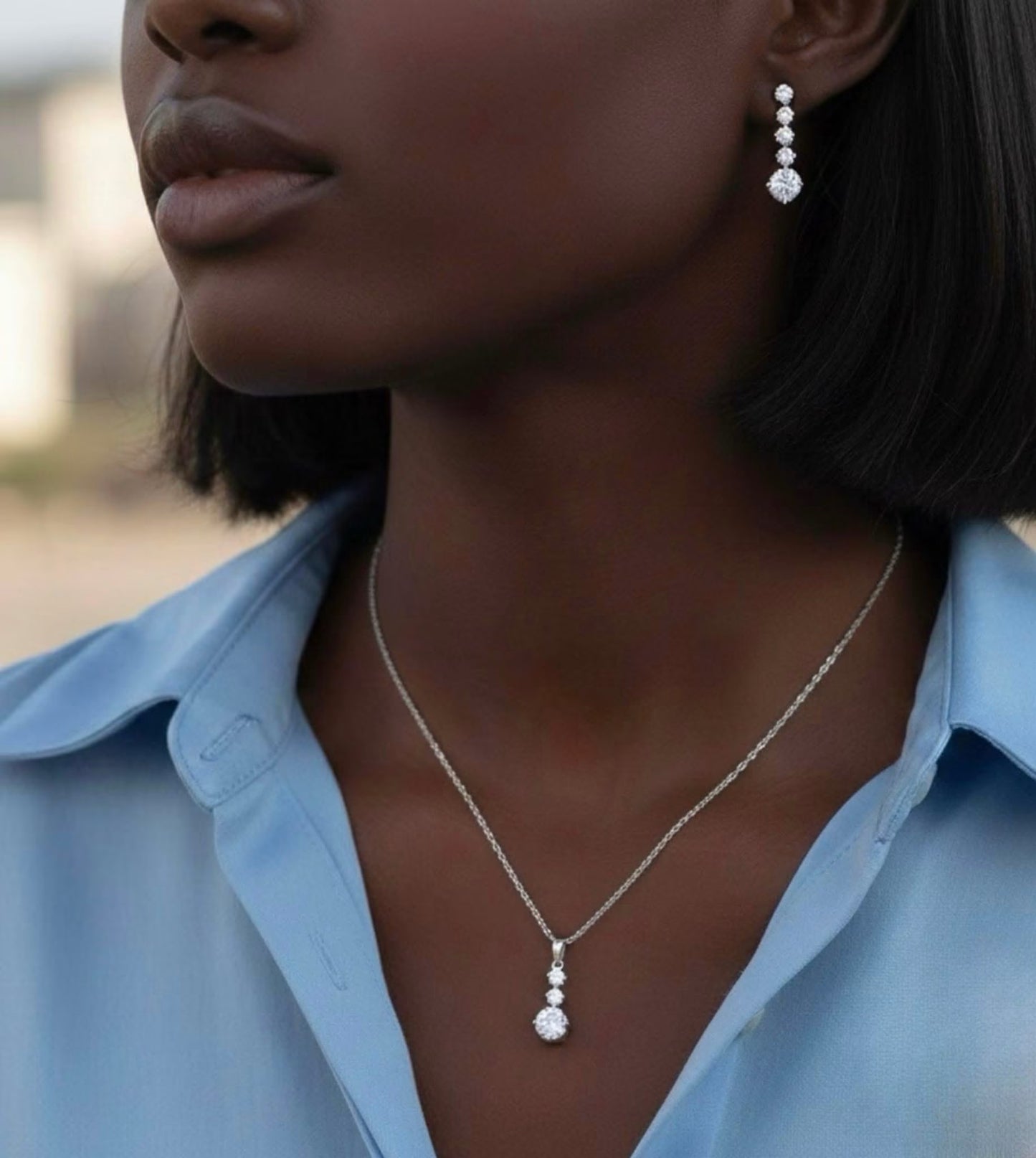 Ensemble Élégance Cristal – Argent Blanc